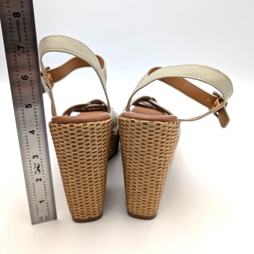 Korks Dee Wedge Platform Block Heel Sandals Women's off White Size US9M EU39.5 - Picture 4 of 11
